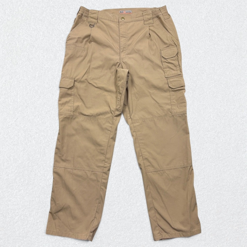 5.11 Tactical Tactile Pro Pants Mens 38x32 Beige Cargo Ripstop Utility Work